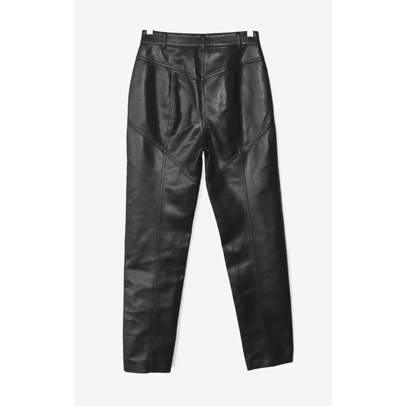A6 NWOT WILFRED Black High Waisted Faux Leather Trouser Pants Size 2 - Picture 2 of 6